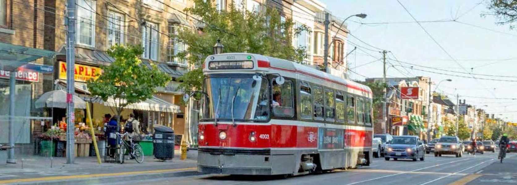 Dundas West streetcar in West Toronto