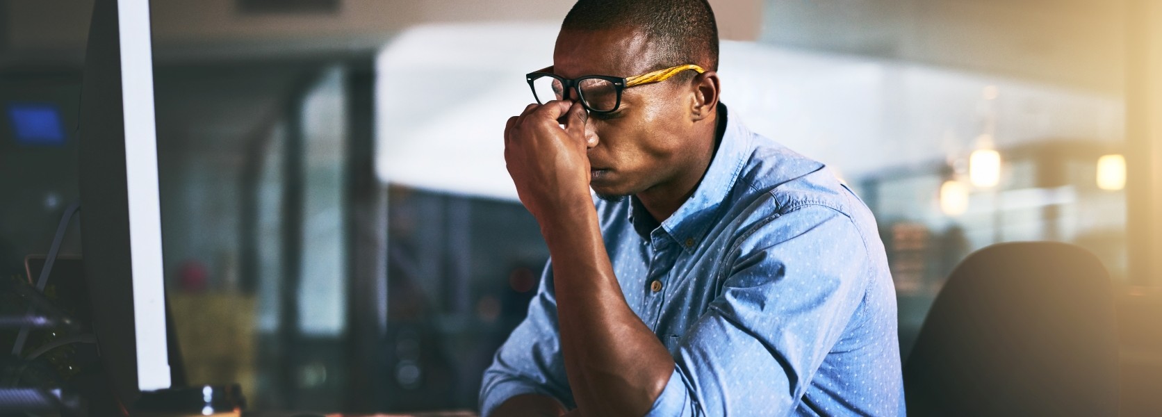Man experiencing chronic stress